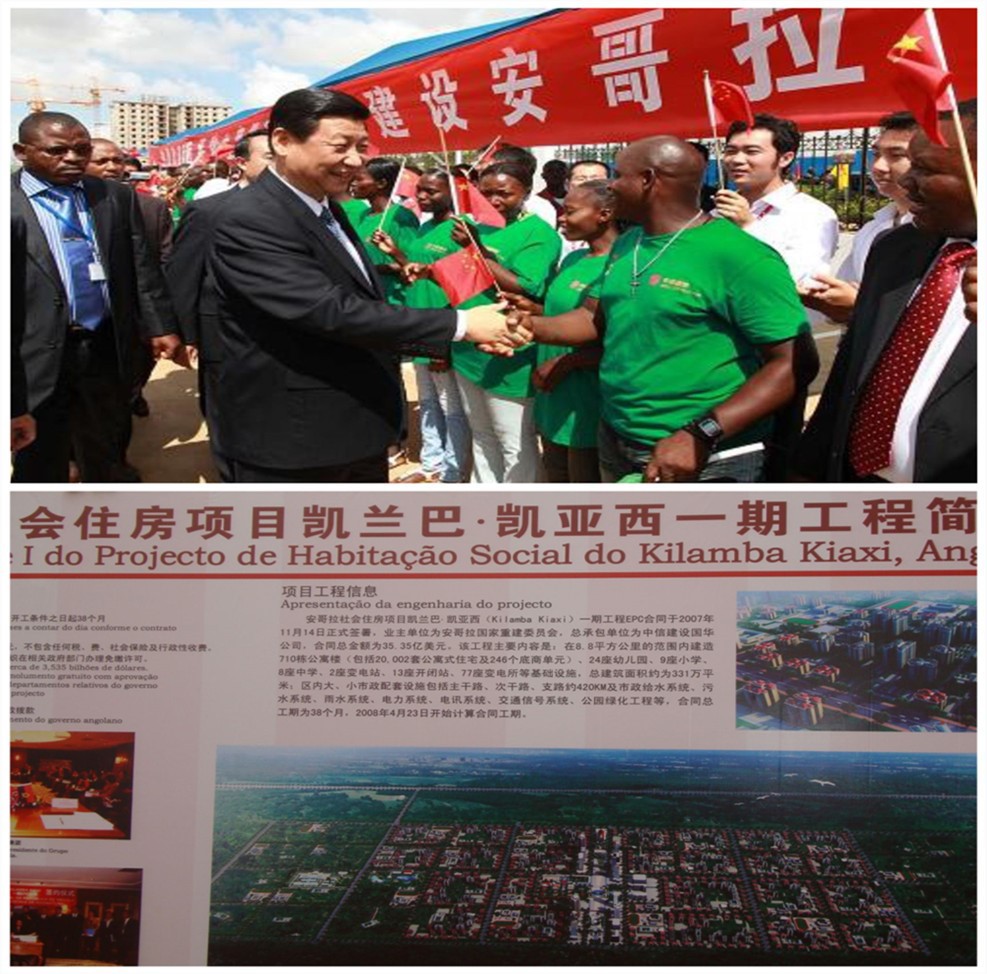 President Xi Jinping at the site of the Social Housing Project in Angola